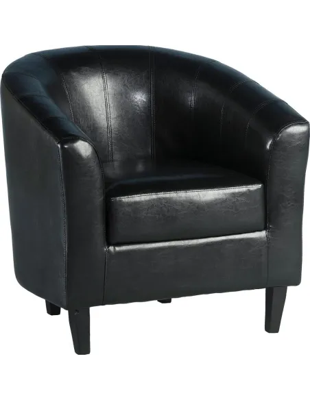 Tempo Tub Armchair - Black PU | Murphy Furniture