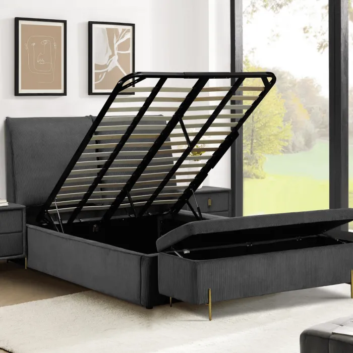 Waterford 4FT6 Bedframe - Grey | Murphy Furniture