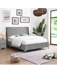Mayo 4FT6 Bedframe - Grey Fabric | Murphy Furniture