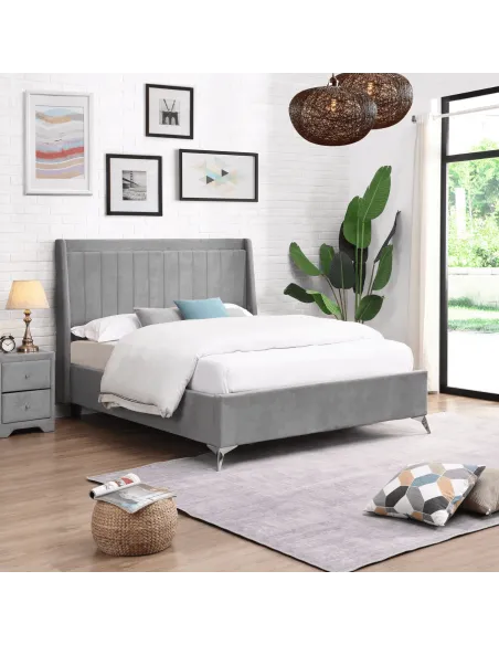 Mayo 4FT6 Bedframe - Grey Fabric | Murphy Furniture