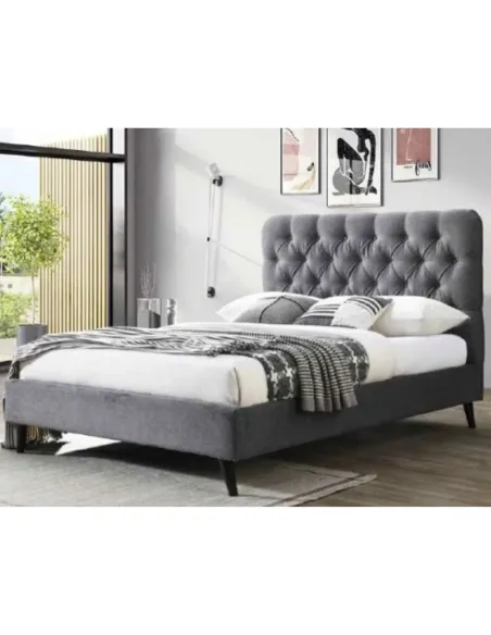Penelope 4FT6 Bedframe - Dark Grey | Murphy Furniture