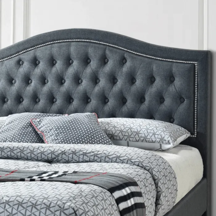 Taylor 5FT Storage Bedframe - Grey Linen | Murphy Furniture