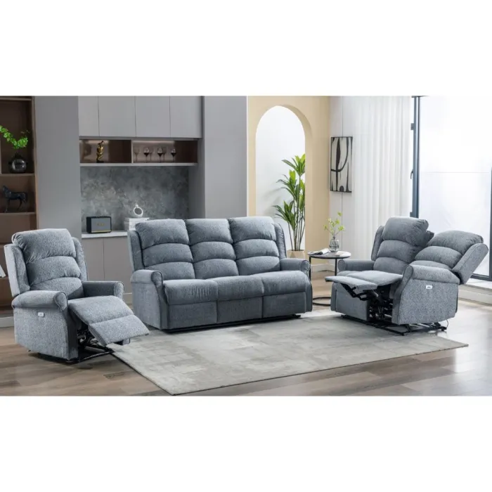Drancy 3 Seater Electric Recliner Sofa - | Murphy Furniture