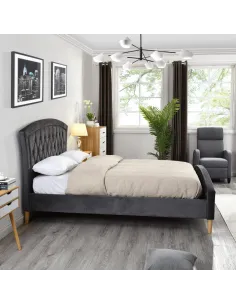 Kingston 5FT Standard Bedframe - Grey Ve | Murphy Furniture 2