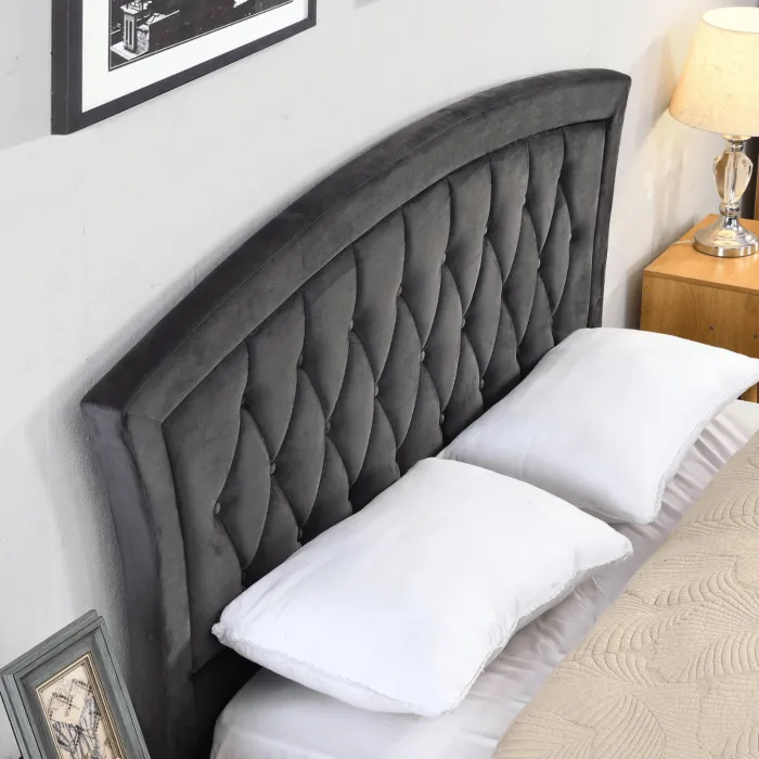 Kingston 5FT Standard Bedframe - Grey Ve | Murphy Furniture