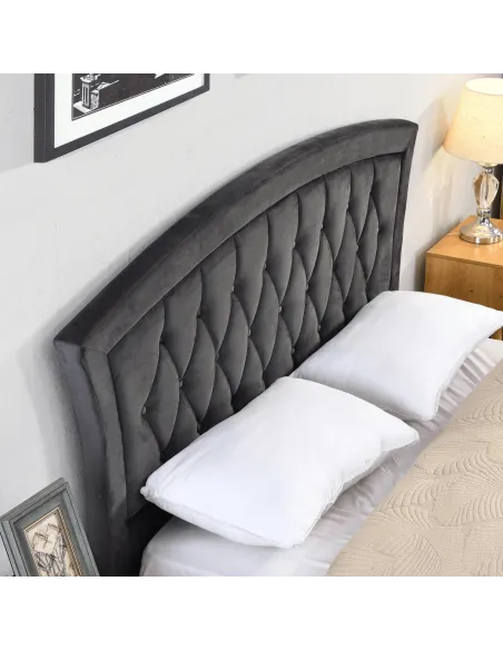 Kingston 5FT Standard Bedframe - Grey Ve | Murphy Furniture