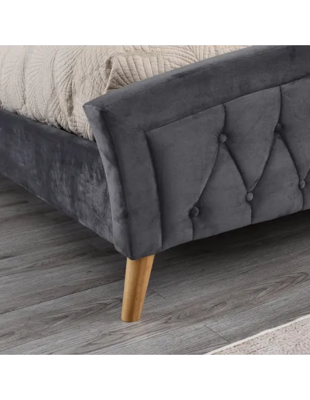 Kingston 4FT6 Standard Bedframe - Grey V | Murphy Furniture