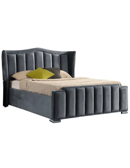 Clare 4FT6 Gas Lift Bedframe - Grey Velv | Murphy Furniture