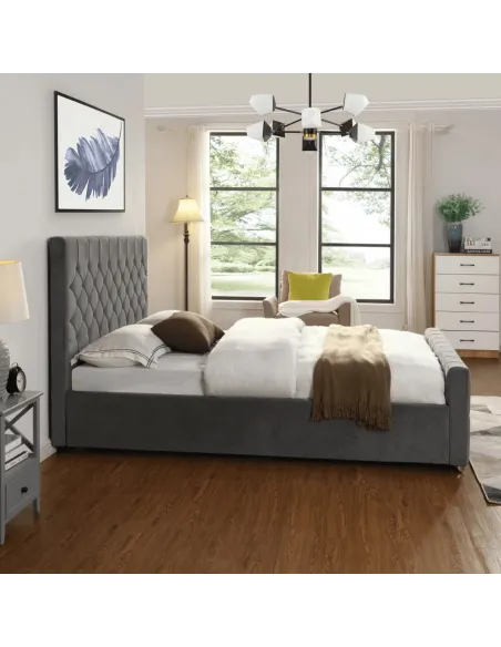 Galway 5FT Grey Bedframe | Murphy Furniture