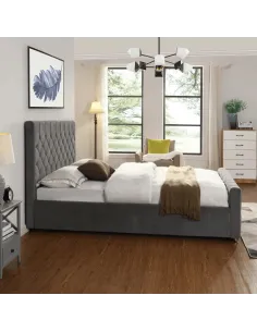 Galway 4FT6 Bedframe - Grey | Murphy Furniture 2