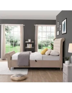 Kilkenny 5FT Side Gas-Lift Bed - Mink | Murphy Furniture 2