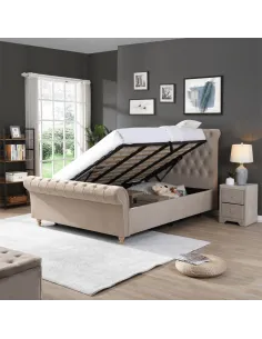 Kilkenny 4FT6 Mink Side Gas-Lift Bed | Murphy Furniture