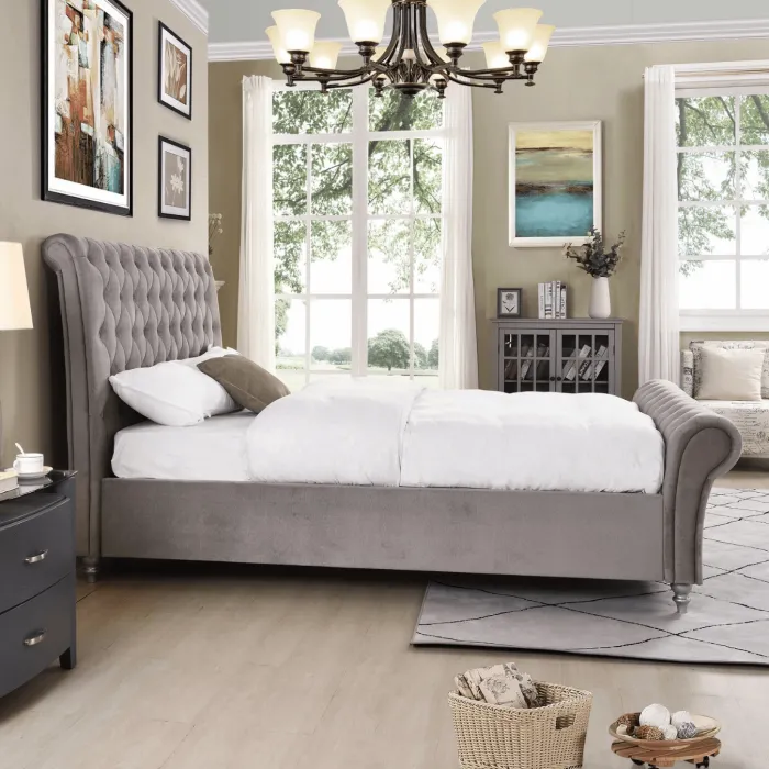 Kilkenny 4FT6 Bedframe - Silver | Murphy Furniture