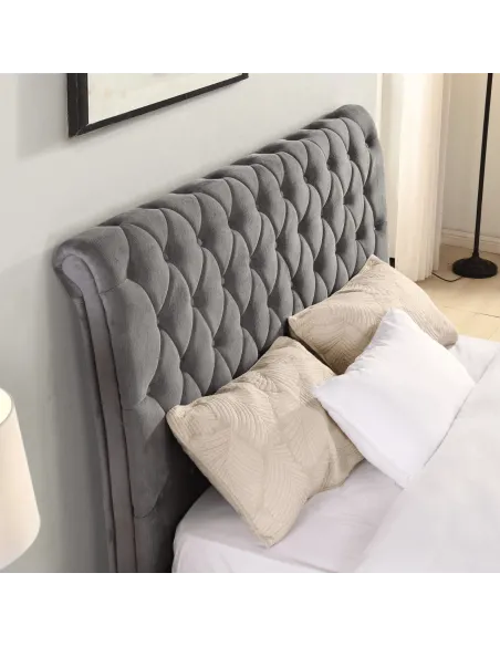 Kilkenny 5FT Bedframe - Grey Velvet | Murphy Furniture