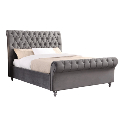 Kilkenny 5FT Bedframe - Grey Velvet | Murphy Furniture