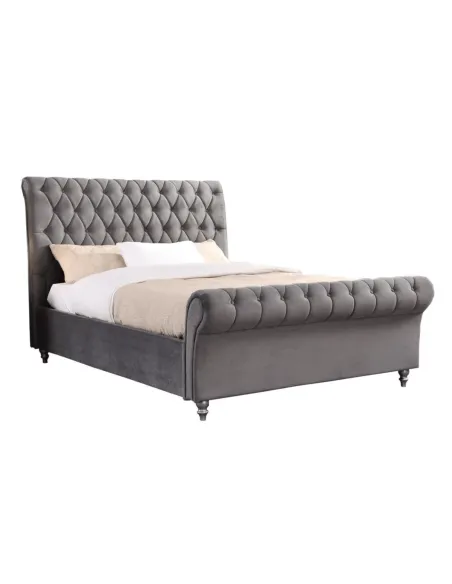 Kilkenny 5FT Bedframe - Grey Velvet | Murphy Furniture