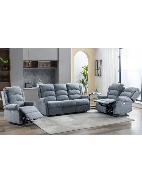 Drancy Electric Recliner Armchair - Stee | Murphy Furniture