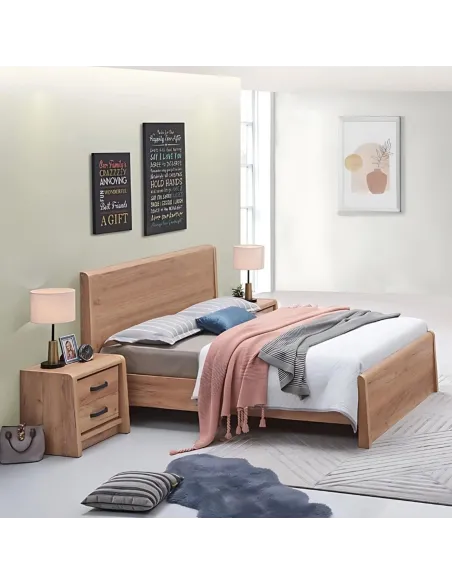 Jack 4ft6 Bedframe - Oak | Murphy Furniture