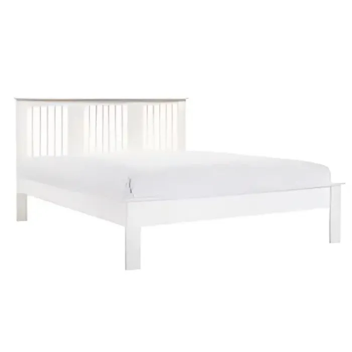 Hanna 4FT Slatted Bedframe - White | Murphy Furniture