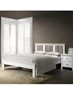 Hanna 4FT Slatted Bedframe - White | Murphy Furniture
