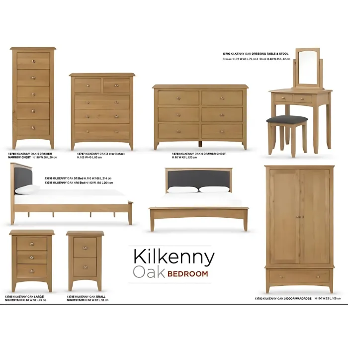 Kilkenny 4FT6 Bedframe - Oak | Murphy Furniture