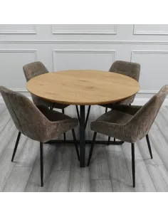 Lanphear Dining Set with 4 Chocolate Cha | Murphy Furniture
