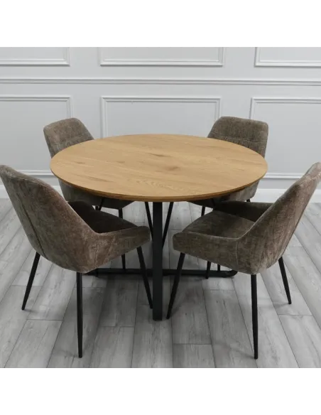 Lanphear Dining Set with 4 Chocolate Cha | Murphy Furniture
