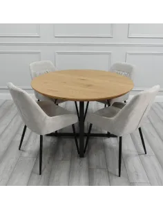Lanphear Dining Set with 4 Stone Chairs | Murphy Furniture