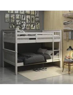 Bounty Quad Bunk – Grey (4FT Top & Bottom) | Murphy Furniture