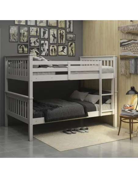 Bounty Quad Bunk – Grey (4FT Top & Bottom) | Murphy Furniture
