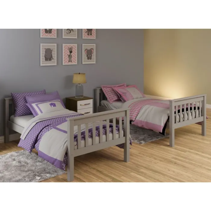 Bounty Single Bunk Bed – Grey | Murphy Furniture