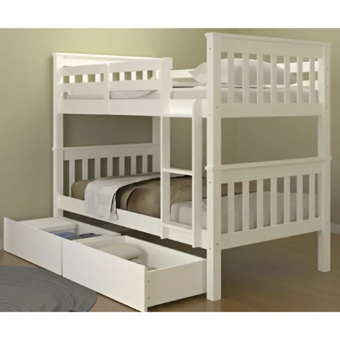 Bounty Single Bunk Bed – White | Murphy Furniture