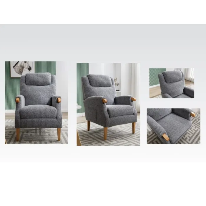 Lisbon Fireside Armchair - Steel Blue | Murphy Furniture