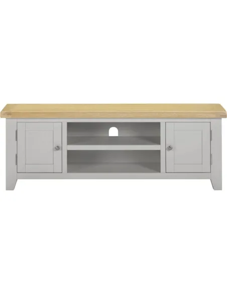 Windsor Straight TV Unit - Pebble Grey/O | Murphy Furniture