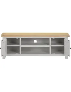 Windsor Straight TV Unit - Pebble Grey/O | Murphy Furniture 2