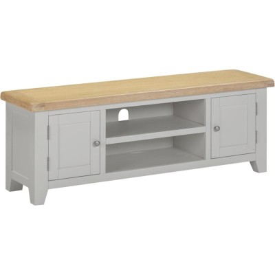 Windsor Straight TV Unit - Pebble Grey/O | Murphy Furniture