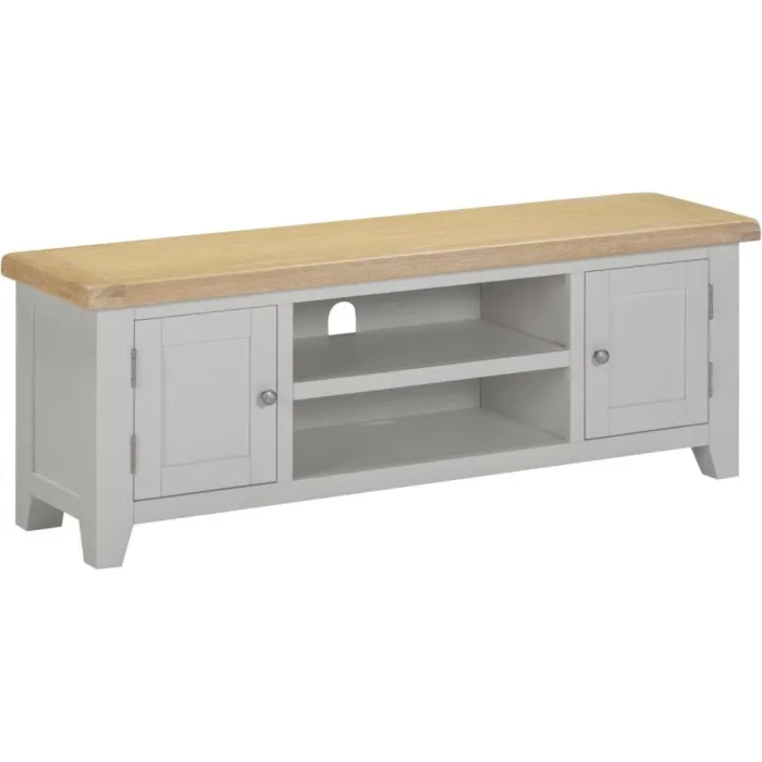 Windsor Straight TV Unit - Pebble Grey/O | Murphy Furniture