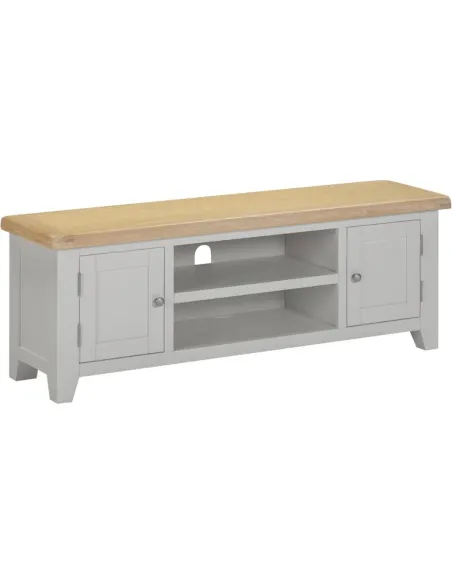 Windsor Straight TV Unit - Pebble Grey/O | Murphy Furniture