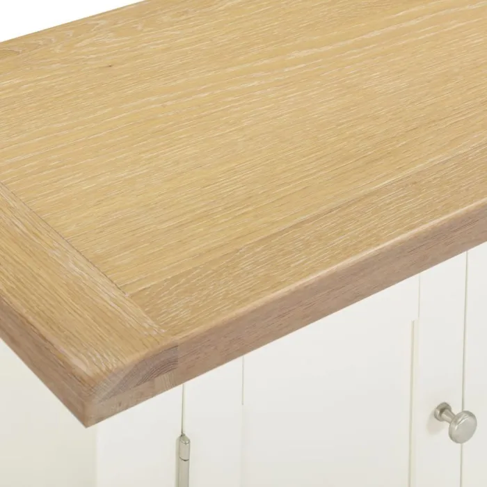 Windsor Straight TV Unit - Ivory/Oak | Murphy Furniture