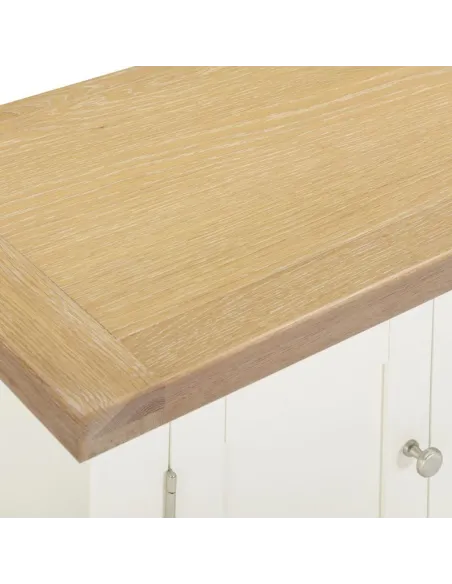 Windsor Straight TV Unit - Ivory/Oak | Murphy Furniture