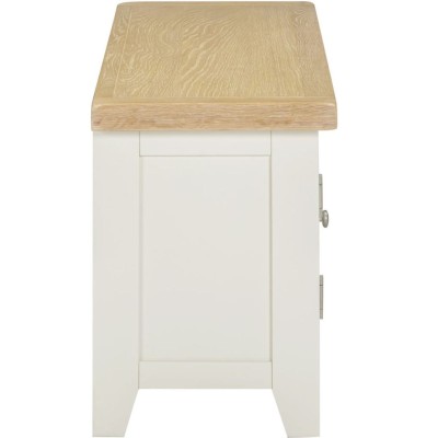 Windsor Straight TV Unit - Ivory/Oak | Murphy Furniture