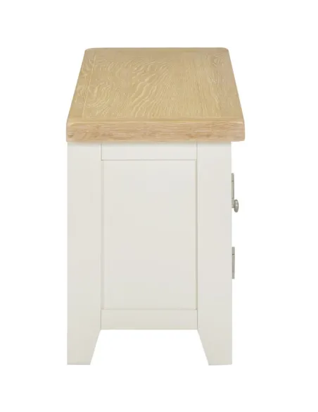 Windsor Straight TV Unit - Ivory/Oak | Murphy Furniture