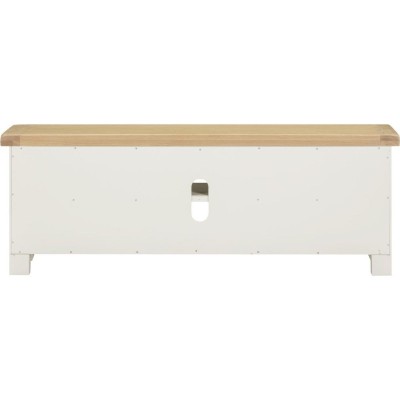 Windsor Straight TV Unit - Ivory/Oak | Murphy Furniture