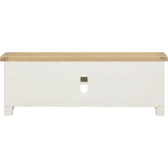 Windsor Straight TV Unit - Ivory/Oak | Murphy Furniture