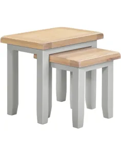 Windsor Nest Of 2 Tables - Pebble Grey/O | Murphy Furniture 2