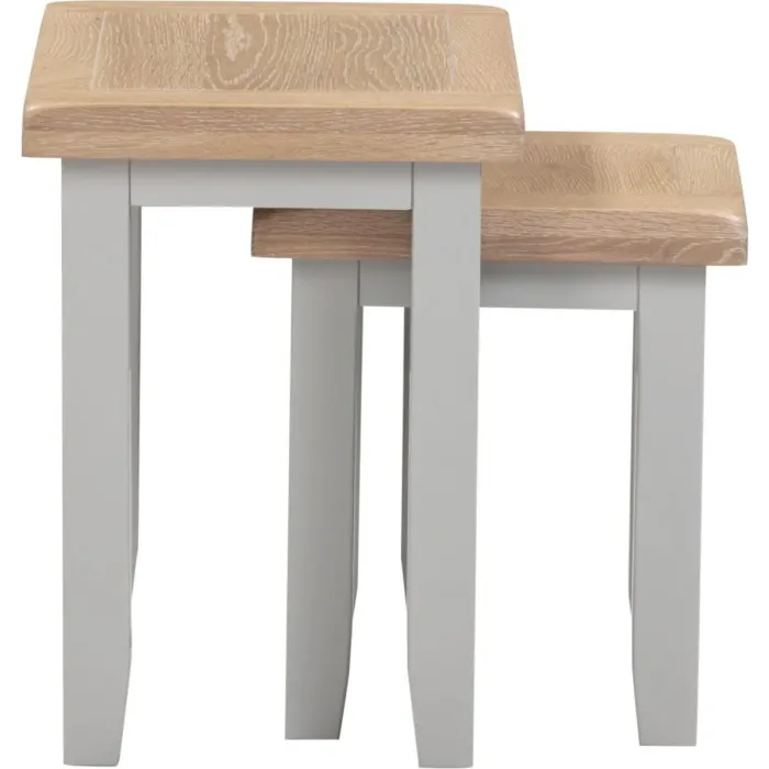 Windsor Nest Of 2 Tables - Pebble Grey/O | Murphy Furniture