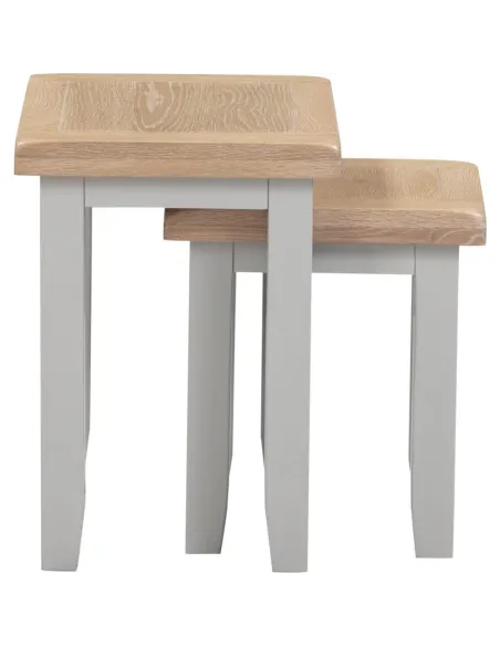 Windsor Nest Of 2 Tables - Pebble Grey/O | Murphy Furniture