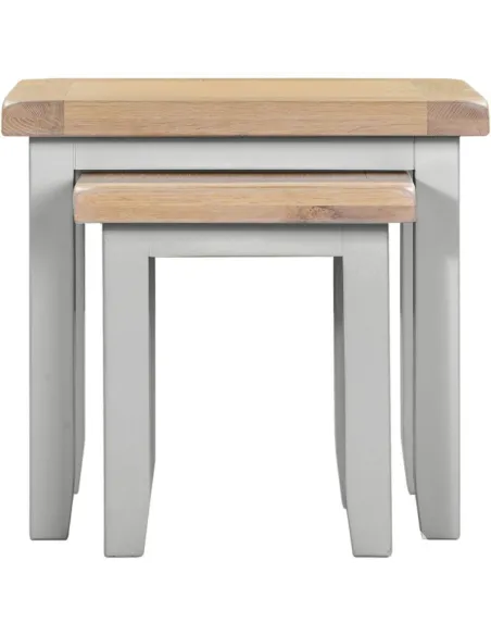 Windsor Nest Of 2 Tables - Pebble Grey/O | Murphy Furniture
