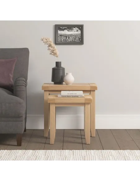 Windsor Nest Of 2 Tables - Natural Oak | Murphy Furniture