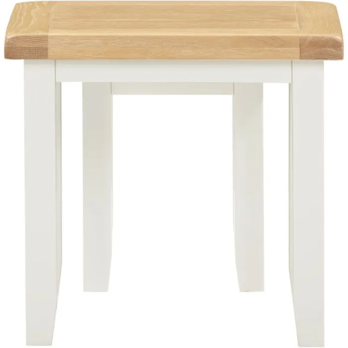 Windsor Nest Of 2 Tables - Ivory/Oak | Murphy Furniture